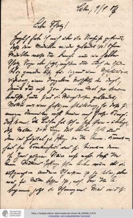 Brief vom 09.09.1907