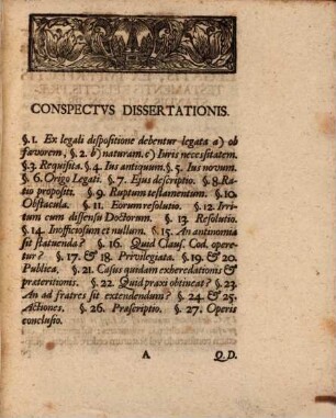 Diss. iur. inaug. de legatis ex imperfectis testamentis relictis praestandis, vel non praestandis