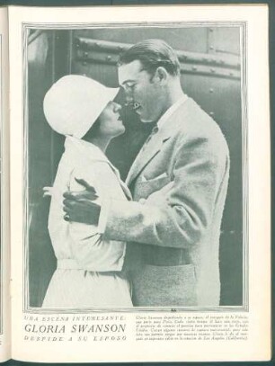 Una escena interesante: Gloria Swanson despide a su esposo
