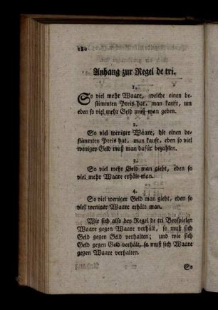 Anhang zur Regel de tri.