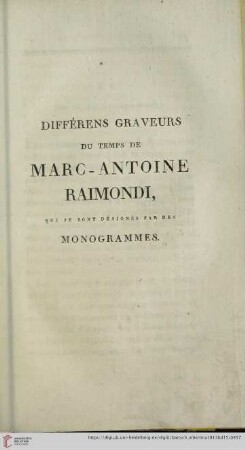 Differentes graveurs du temps de Marc-Antoine Raimondi