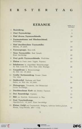 Keramik (Nr. 1-33)