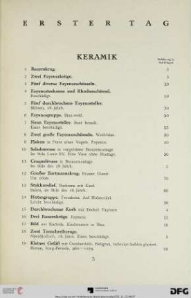 Keramik (Nr. 1-33)