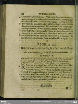 Regula XC. Rationes naturales pro legibus sunt amplectendae