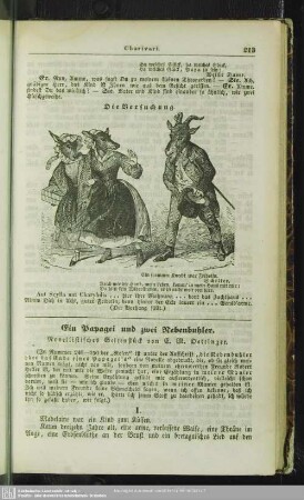 Ein Papagei und zwei Nebenbuhler - novellistisches Seitenstück