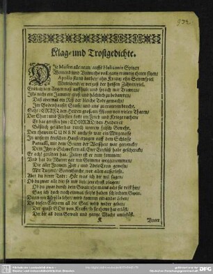 Epicedia : Klag-und Trostgedichte