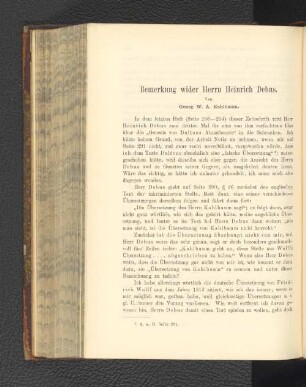 Bemerkung wider Herrn Heinrich Debus