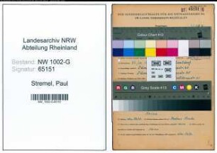Entnazifizierung Paul Stremel, geb. 23.12.1897 (Installateur)