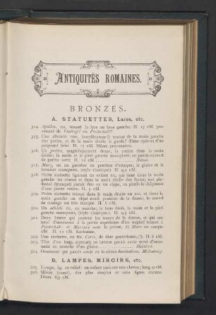 Antiquités romaines.