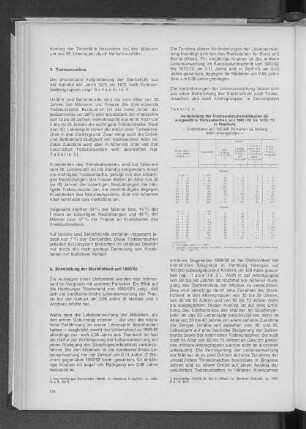 Tabelle 3: Veränderung der Sterbewahrscheinlichkeiten für ausgewählte Todesursachen von 1960/62 bis 1970/72 in Hamburg