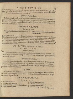 De Capitis Diminutione. Titulus XVI.