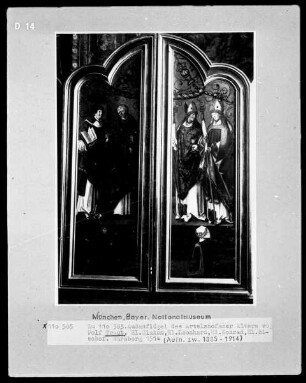 Der Artelshofener Altar — Zwei Heilige mit Stifter