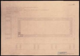 Schloss Posen, Posen Umbau: Ansichten und Draufsicht Marmortisch Halle 1:10