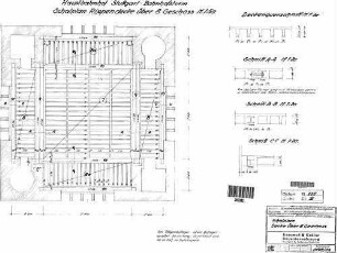 Stuttgart Hbf: Empfangsgebäude Turm Schalplan Decke über 8.Obergeschoß