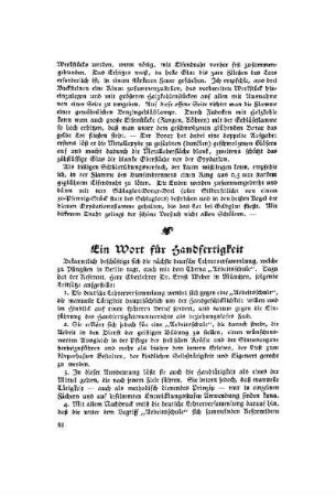 Ein Wort für Handfertigkeit