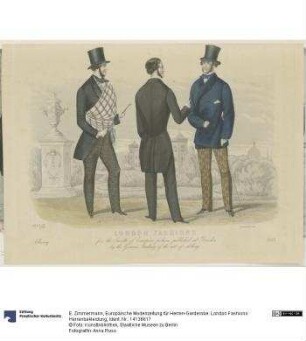Europäische Modenzeitung für Herren-Garderobe: London Fashions: Herrenbekleidung