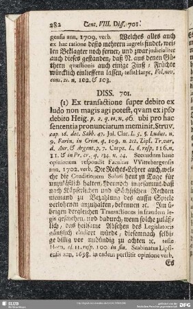 [Cent. VIII.] Diss. 701