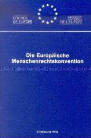 Publikation des Europarates mit dem Text der europäischen Menschenrechtskonvention