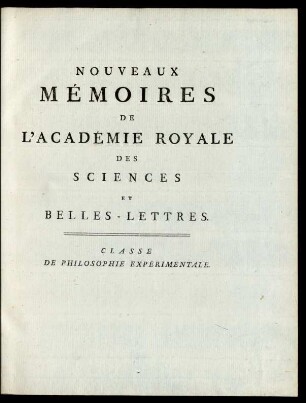 Classe De Philosophie Expérimentale