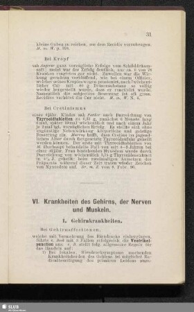 VI. Krankheiten des Gehirns, der Nerven und Muskeln