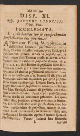 Disp. XI. Resp. Jacobus Ludovici