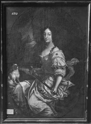Serie von Damenporträts als Wandfüllungen — Bildnis einer jungen Dame als Jägerin