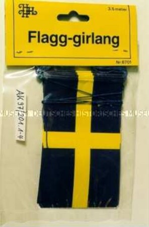 Schwedische Fähnchengirlande in Originalverpackung