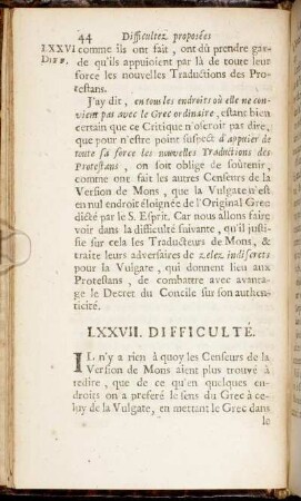 LXXVII. Difficulté. - LXXIX. Difficulté.