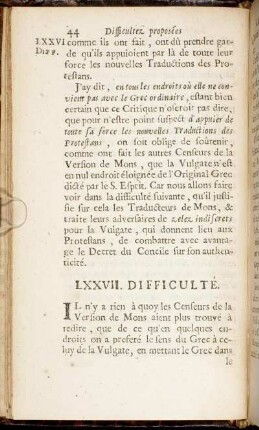 LXXVII. Difficulté. - LXXIX. Difficulté.