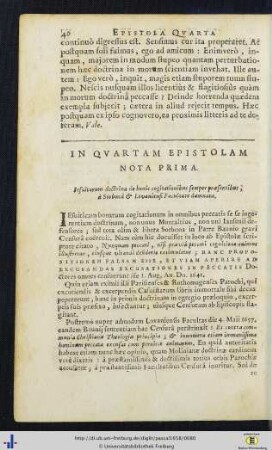 In quartam epistolam nota.