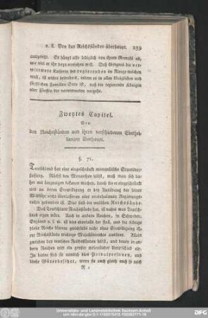 Zweytes Capitel. Von den Reichsständen und ihren verschiedenen Eintheilungen überhaupt.