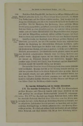 Der bayrische Erbfolgekrieg und der deutsche Fürstenbund