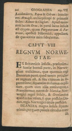 Caput VIII. Regnum Norwegiae.