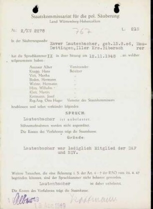 Lautenbacher, Xaver