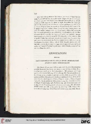 Annotazioni per lo trattato dello stato degli studj archeologici avanti a doro Winckelmann