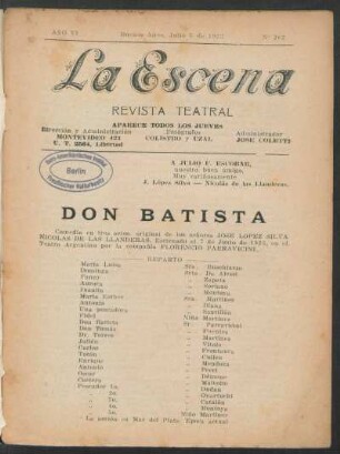 Don Batista : comedia en tres actos