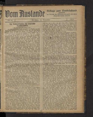 Beilage zum Handelsstand Nr. 22