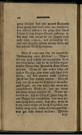 [I. Von der Bestimmung eines Frauenzimmers.]