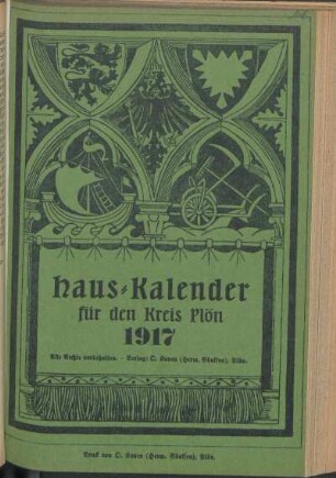 1917: Hauskalender für den Kreis Plön