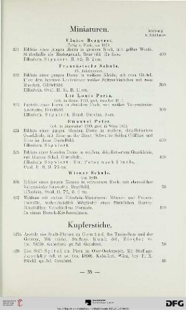 Miniaturen (Nr. 421-427)