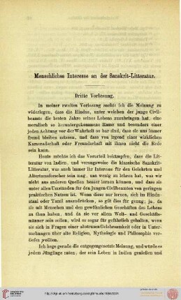 Menschliches Interesse an der Sanskrit-Litteratur