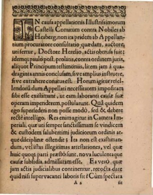 Notitia Actorum in Causa Castell contra Heßberg Appellationis