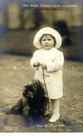 Sophie von Sachsen-Weimar-Eisenach mit Hund