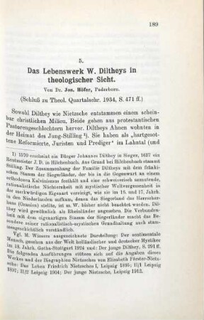189-202 Das Lebenswerk W. Diltheys in theologischer Sicht