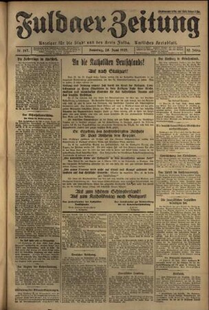 Ausgabe vom Sonntag, den 28. Juni 1925.