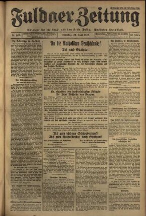 Ausgabe vom Sonntag, den 28. Juni 1925.