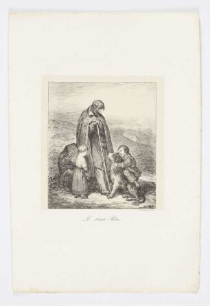 Le vieux Pâtre, Blatt 3 der Folge "Scheffers lithographische Skizzen von 1826"