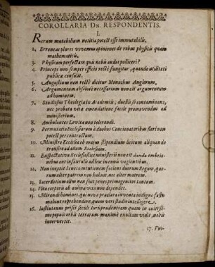 Corollaria Dn. Respondentis.