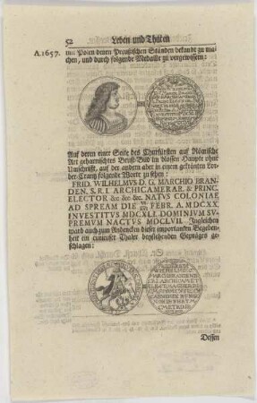 Bildnisse des Friderich Wilhelm
