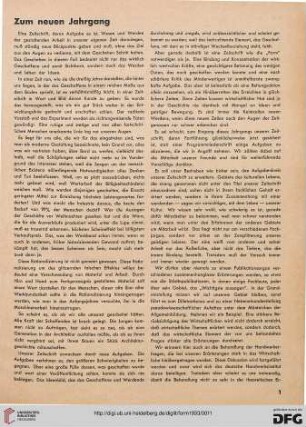 8: Zum neuen Jahrgang